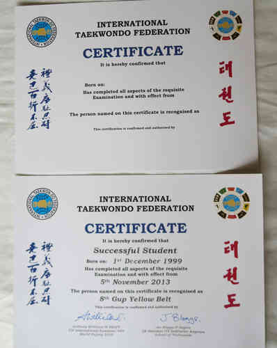 ITF Certificates